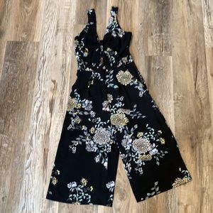 Floral black romper